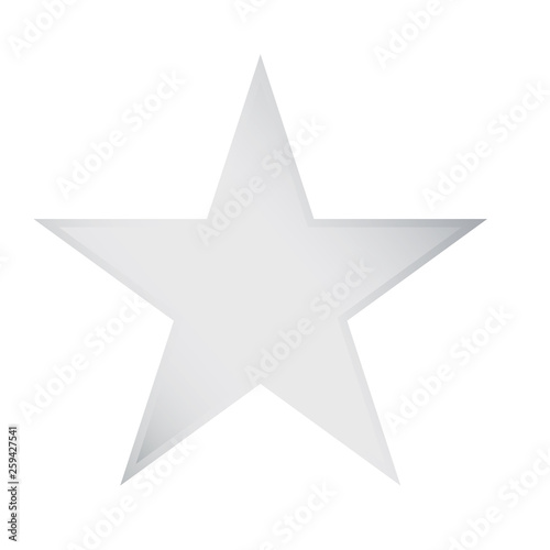 Silver star rating icon vector eps10. Rating  Star metal silver gradient sign
