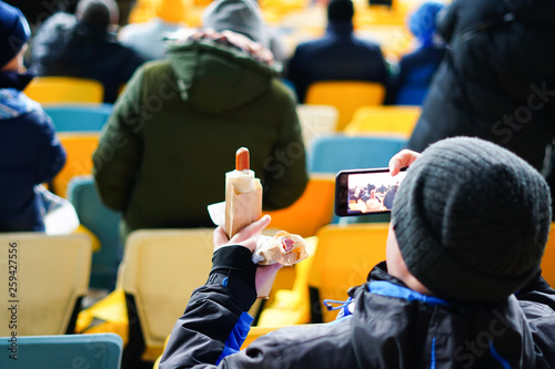 Canvas Print corndog at the baseball game