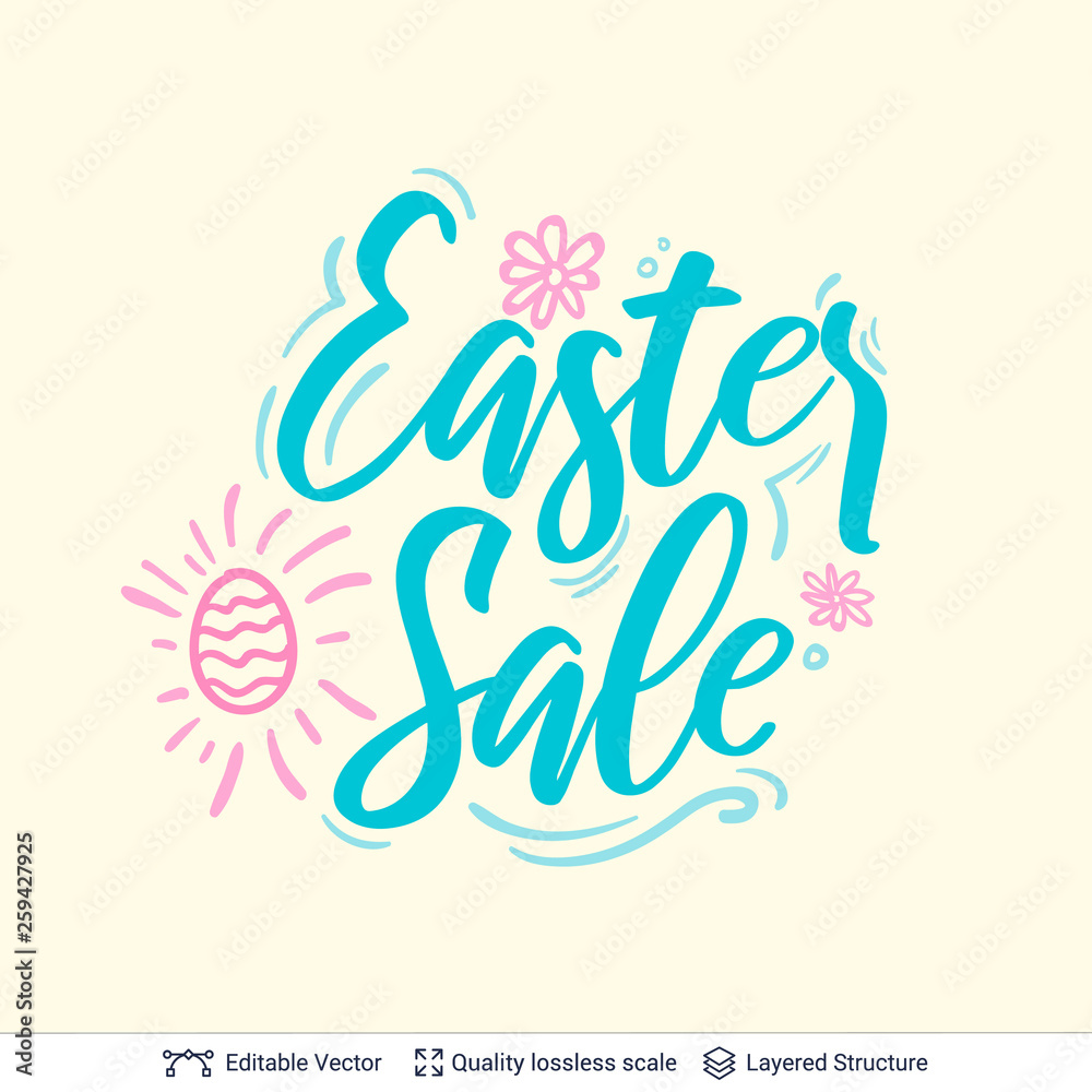 Easter Sale greeting text composition. Easter Sale greeting text composition.