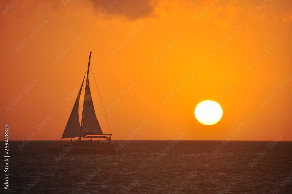 Sunset and Sailing