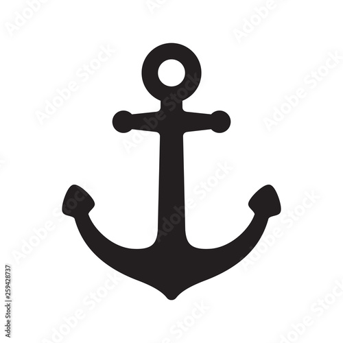 Anchor vector icon logo boat symbol pirate Nautical maritime helm ocean sea illustration