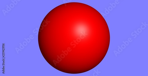 red ball on slate background