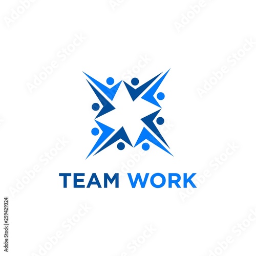 people group, teamwork logo design