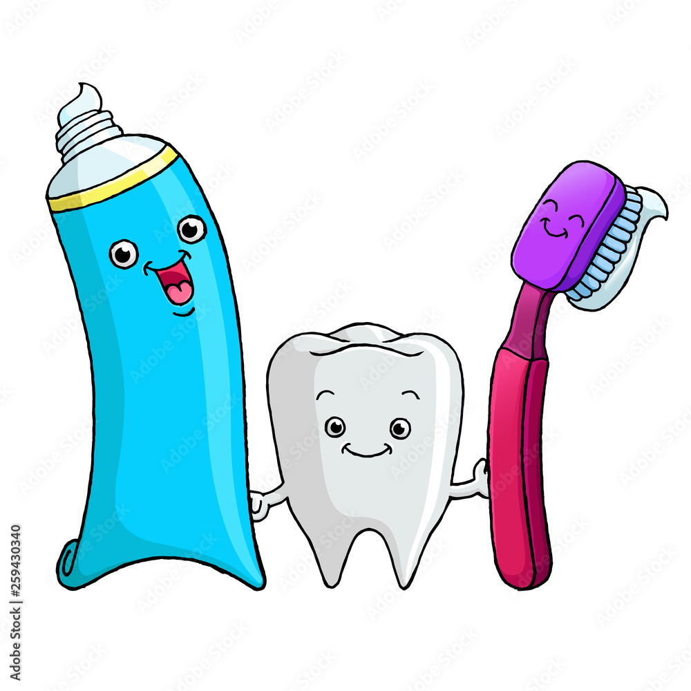 Funny Toothpaste Cartoon