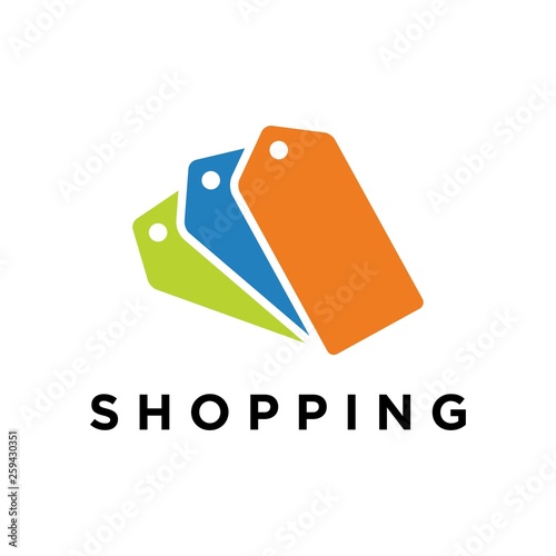 price tag shop logo design 