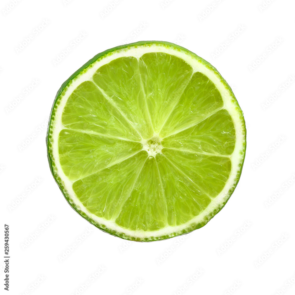 Lime slice. Juicy slice of lime. Ripe green lime citrus fruit. Lime slice. Juicy slice of lime. Ripe green lime citrus fruit.