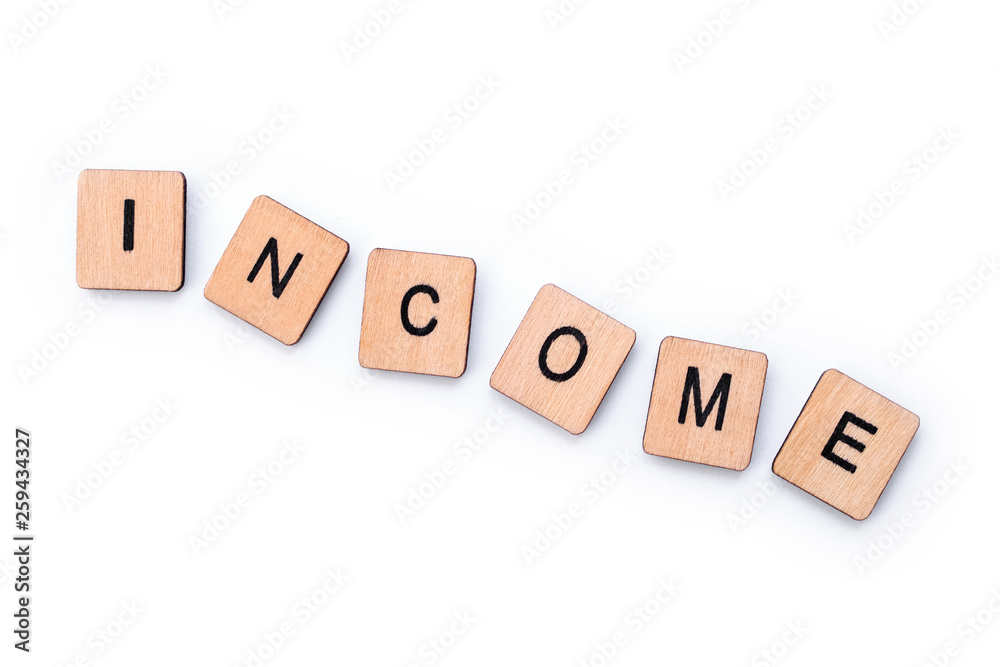 The word INCOME The word INCOME