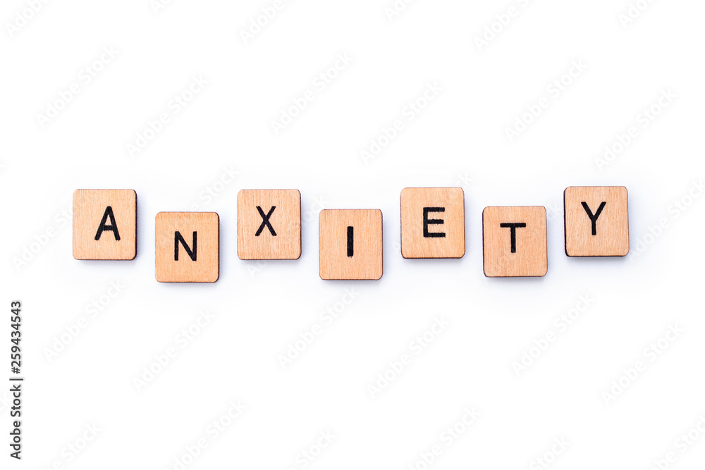 The word ANXIETY The word ANXIETY