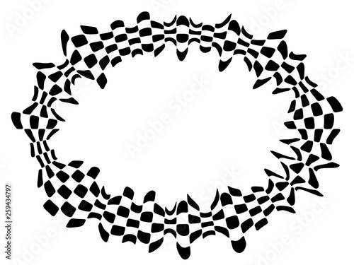 Minimalistic abstract zoom turbo circle wave tor