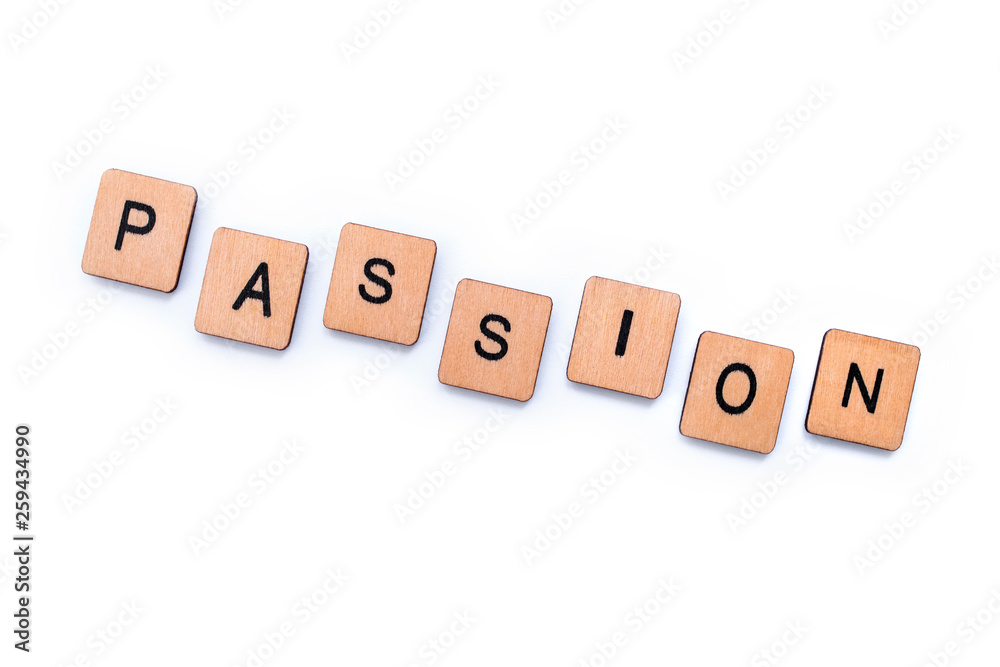 The word PASSION The word PASSION