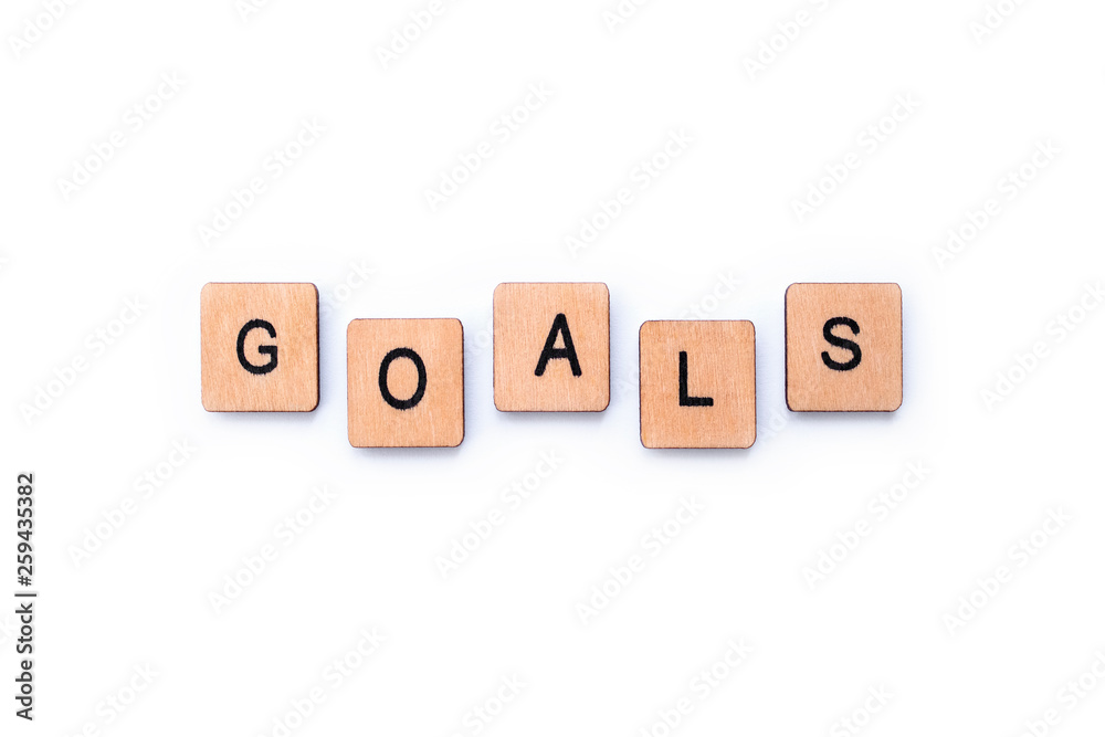 The word GOALS The word GOALS