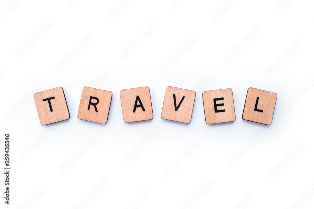 The word TRAVEL The word TRAVEL
