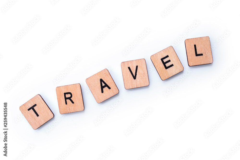 The word TRAVEL The word TRAVEL