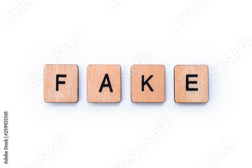 The word FAKE