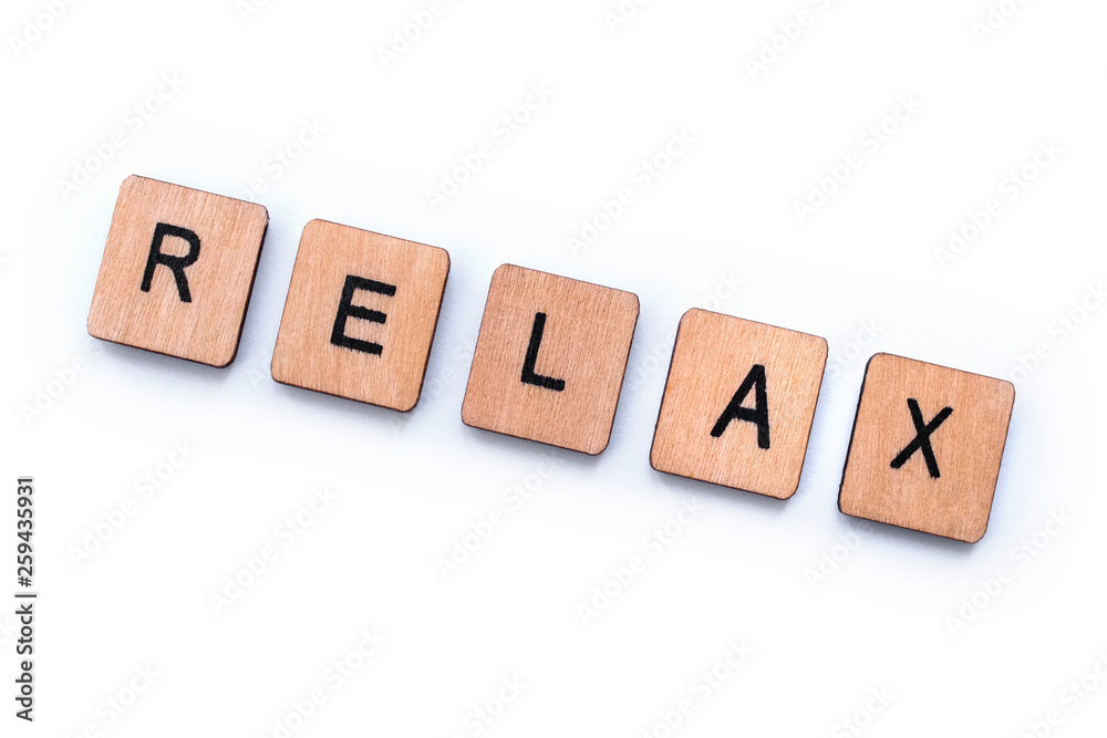 The word RELAX The word RELAX