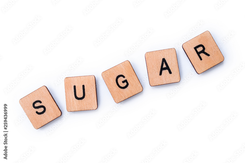 The word SUGAR The word SUGAR