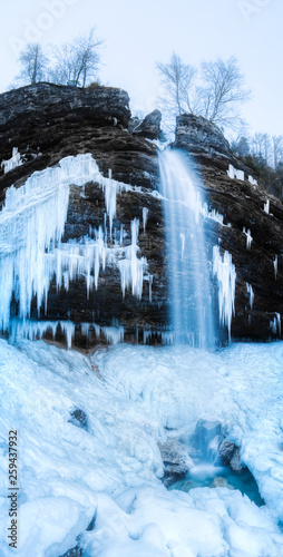 Peričnik waterfall in winter © argentumphotos