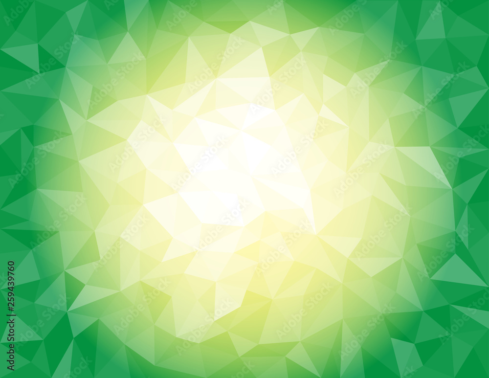 Obraz premium Low Poly Color Background - Green Burst