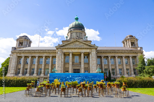 Building of The Hanseatic Higher Regional Court (Hanseatisches Oberlandesgericht ) (HansOLG) of the City of Hamburg, Germany. Located at the square of Sievekingplatz in St. Pauli quarter