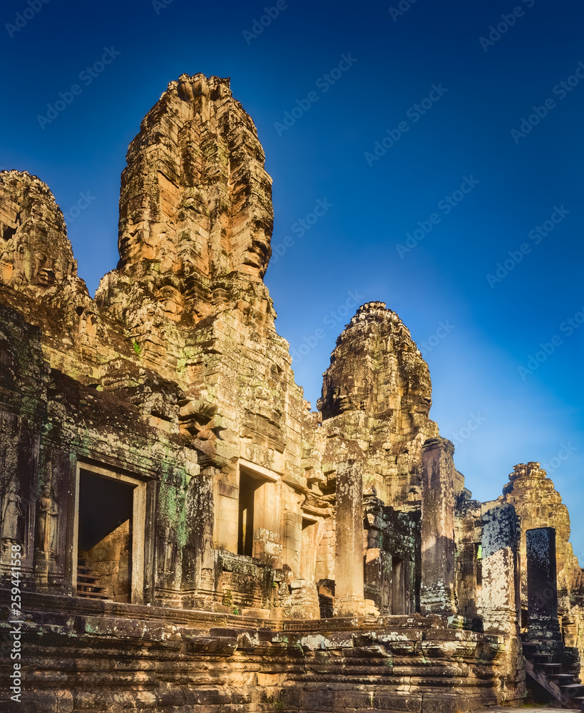 Bayon temple in Angkor Thom. Siem Reap. Cambodia. Panorama Bayon temple in Angkor Thom. Siem Reap. Cambodia. Panorama