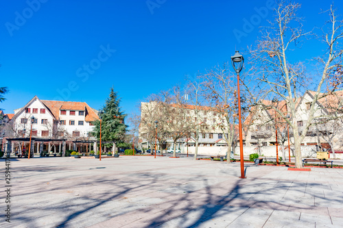 Square with Buildings in Ifrane Morocco photo