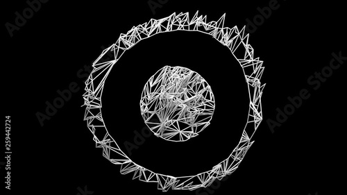 Wireframe Circle  In Space