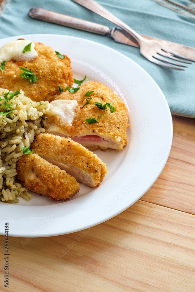Chicken Cordon Bleu Rice Chicken Cordon Bleu Rice