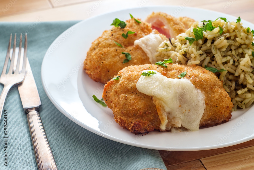 Chicken Cordon Bleu Rice Chicken Cordon Bleu Rice