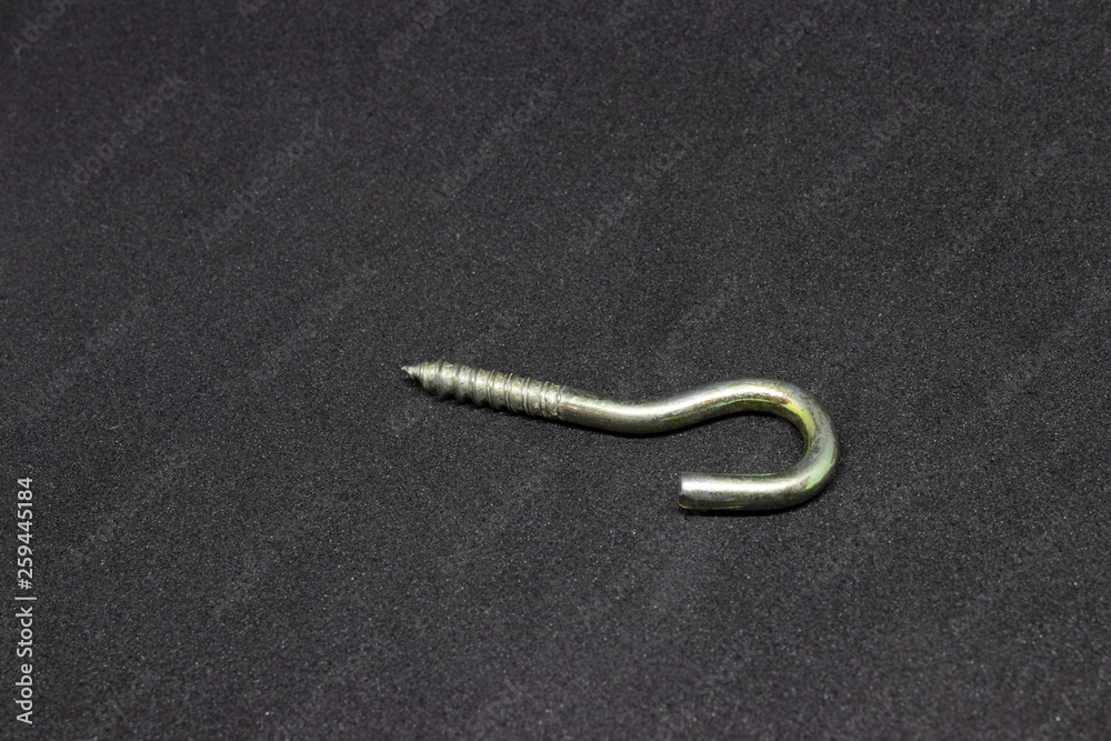some isolated curved metal screw closeup shoot some isolated curved metal screw closeup shoot