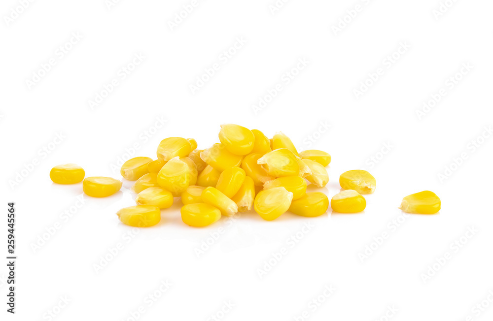 Corn on a white background Corn on a white background