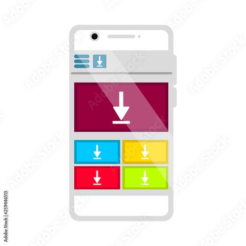 Free Download Isolated download mobile app. Vector illustration design - GFXLoad