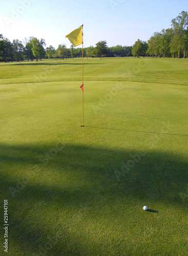 Golf Green Hole Flag Golfing Clubs and Golf Ball Summer Sports Course, golf course, PGA, masters, Players, Tournament, , golf course, PGA, masters, Players, Tournament, photo