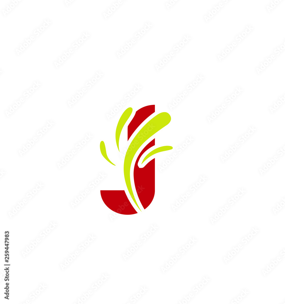 Naklejka premium Letter j logo icon