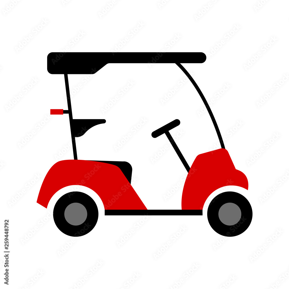 Isolated golf cart image. Vector illustration design