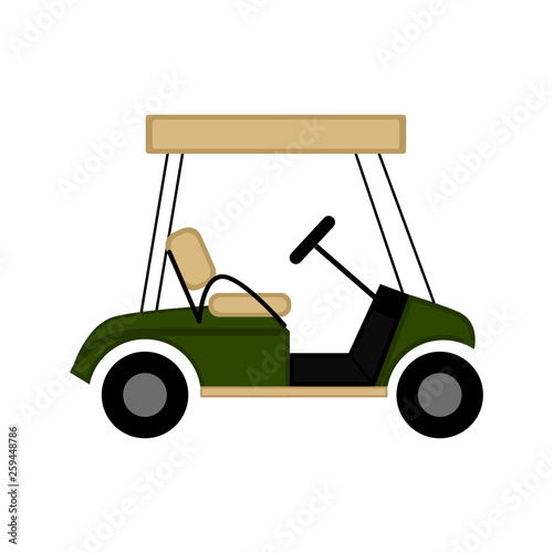 Isolated golf cart image. Vector illustration design