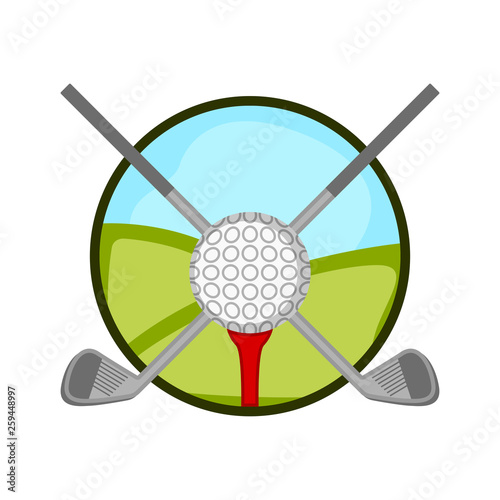 Isolated golf shield emblem. Vector illustration design