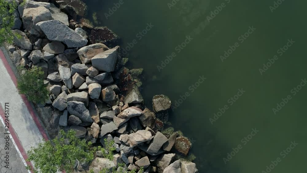 Aerial view of sea turtle. Video recorded in Vitoria, Espirito Santo, 2019. Aerial view of sea turtle. Video recorded in Vitoria, Espirito Santo, 2019.