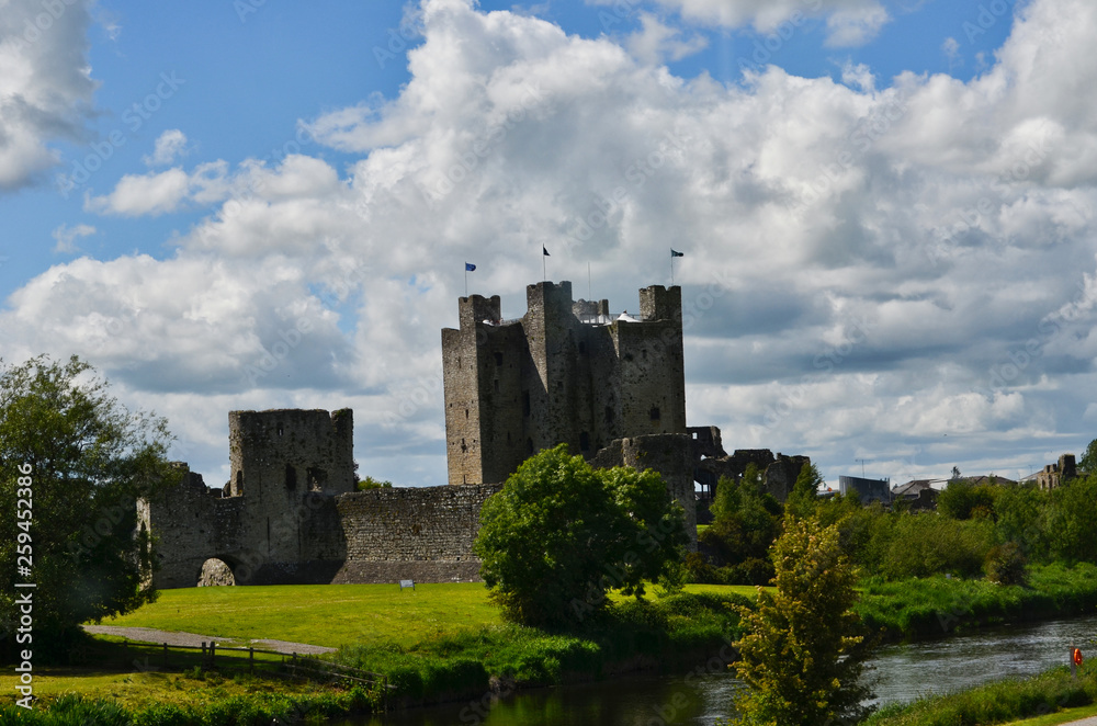 Irish Castle and Keep by River