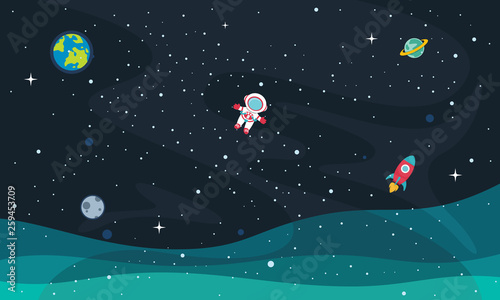 Vector Illustration Of Space Background