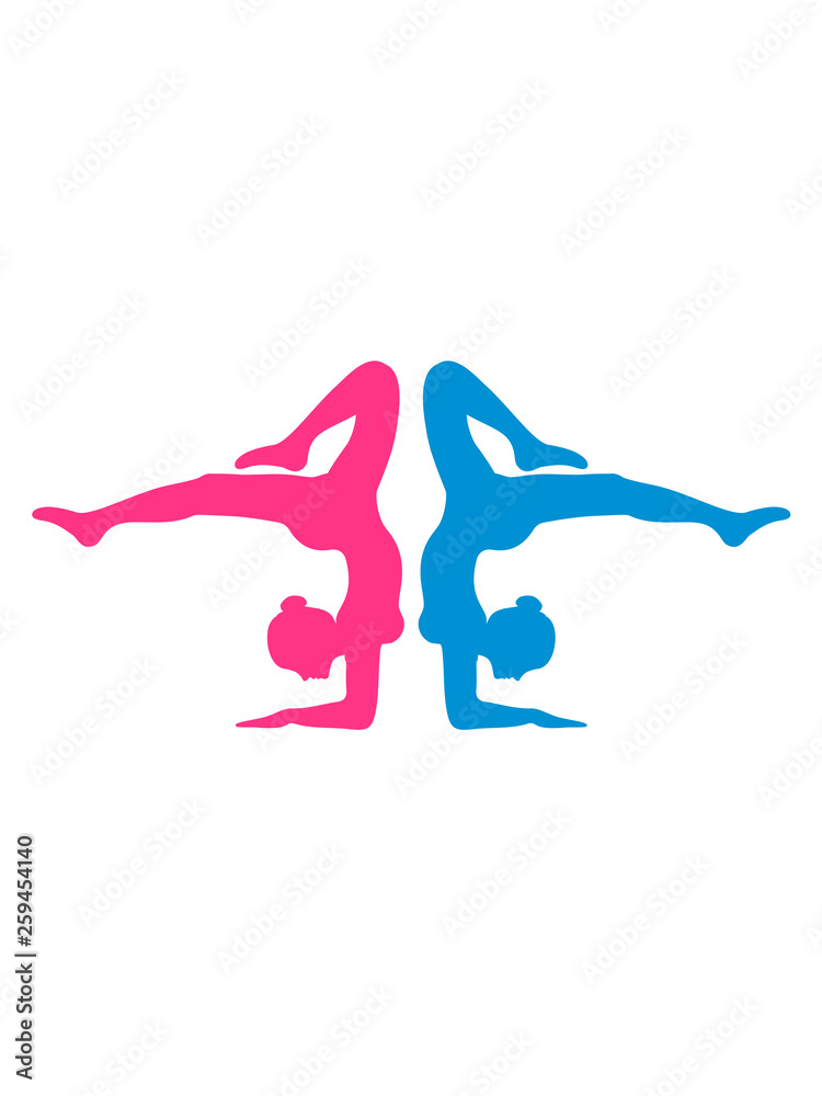 freunde team 2 freundinnen yoga gymnastik sport turnen ballette mädchen frau weiblich tunerin silhouette logo clipart verein freunde team 2 freundinnen yoga gymnastik sport turnen ballette mädchen frau weiblich tunerin silhouette logo clipart verein