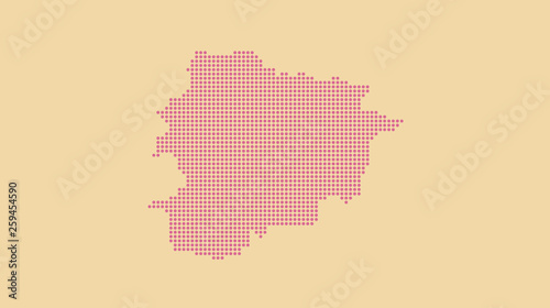 Abstract flat colorful Andorra map