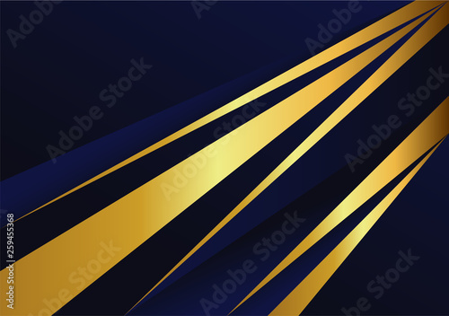Abstract polygonal pattern luxury golden line with dark blue template background. premium style for poster  cover  print  artwork. Vector illustration