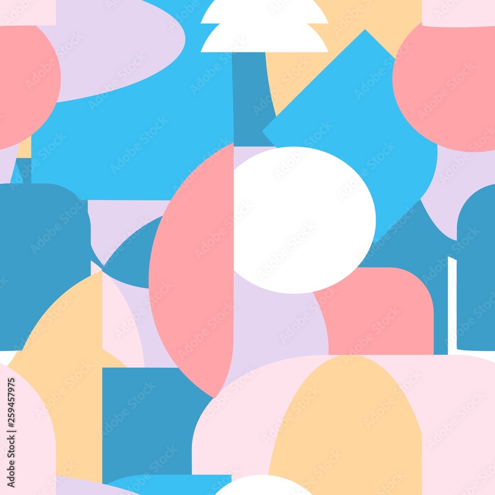 Creative abstract shapes seamless pattern. Modern geometric vector illustration. Creative abstract shapes seamless pattern. Modern geometric vector illustration.