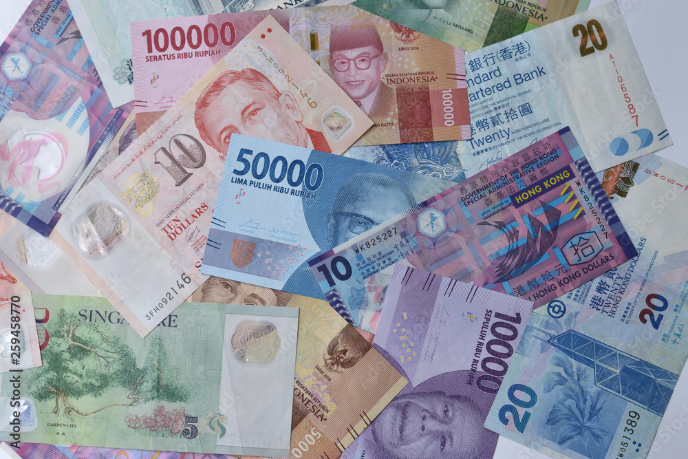 Obraz premium Asia money background