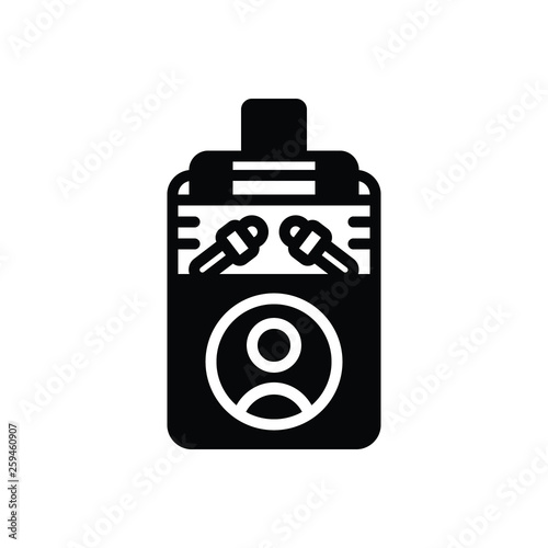 Black solid icon for press clamp
