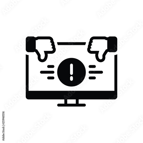Black solid icon for inconvenient