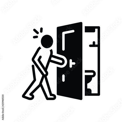Black solid icon for incontinence