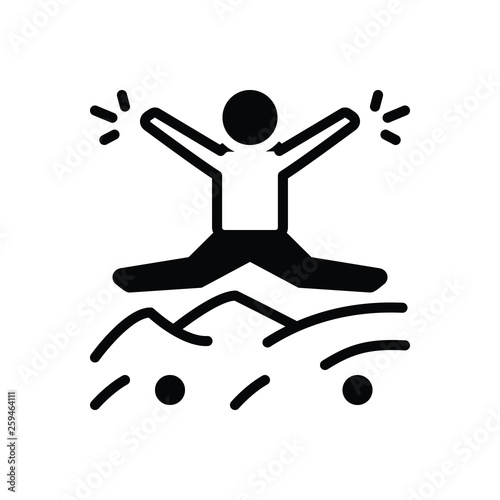 Black solid icon for impulsive impetuous