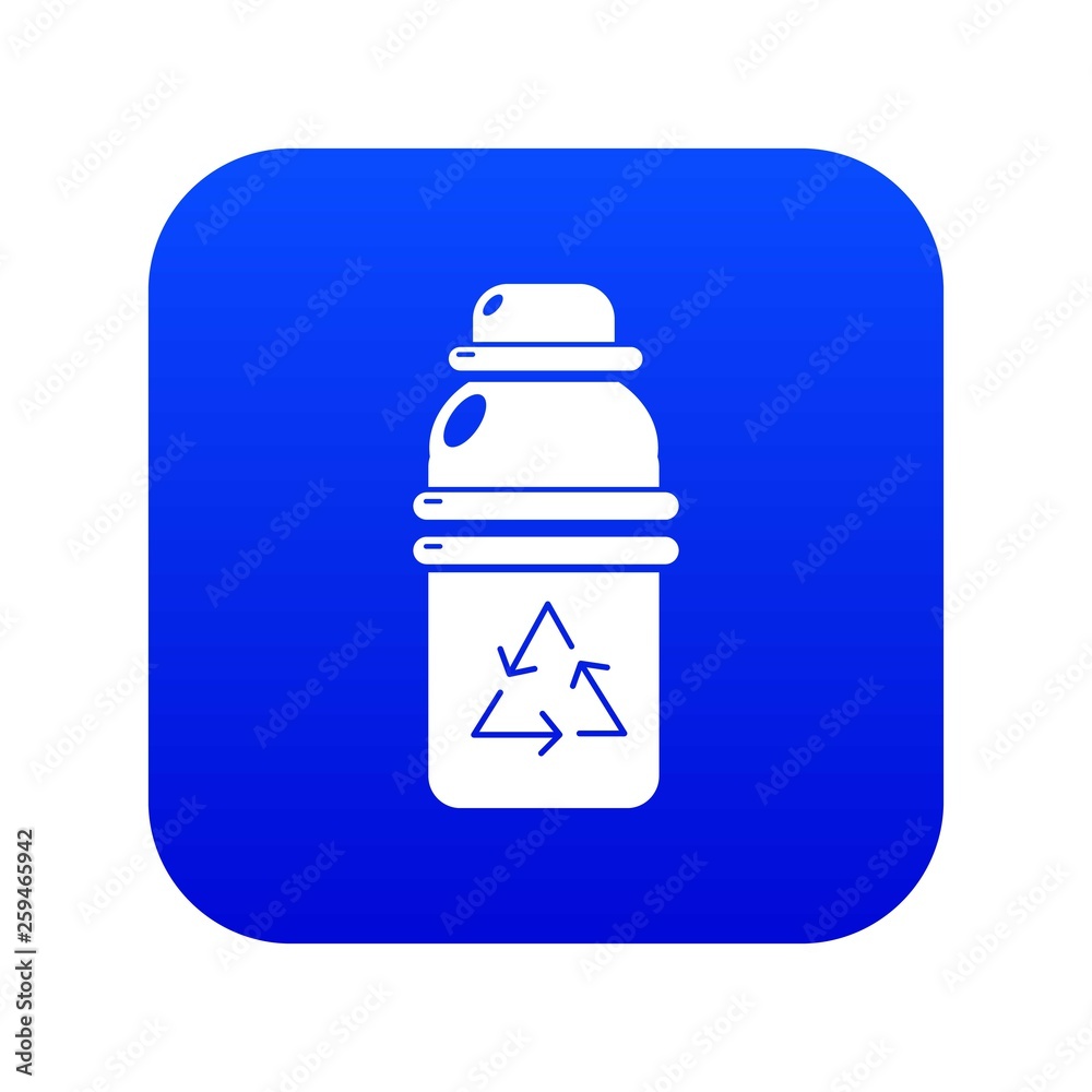 Purified water drink container icon blue vector isolated on white background Purified water drink container icon blue vector isolated on white background