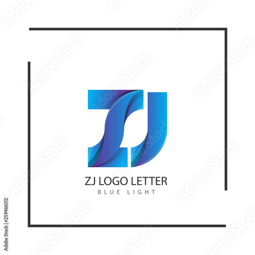 zj z j circle lowercase design of alphabet letter combination with infinity suitable as a logo for a company or business - Vector
